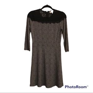 Michael Kors Goose Foot Lace Trim Dress